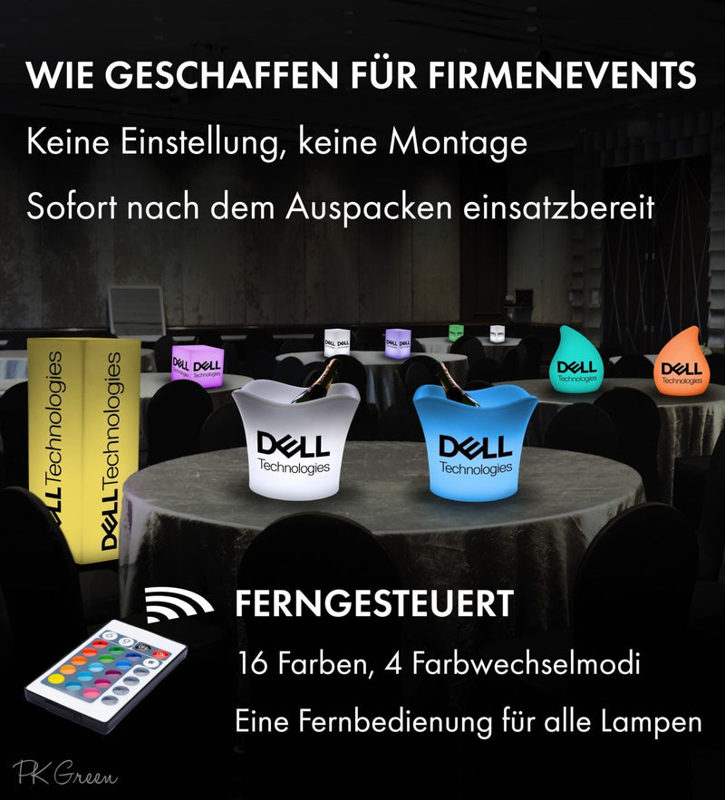 LED-Sitzwürfel personalisiert Leuchtmöbel hintergrundbeleuchteter Hocker Leuchtkasten Markenwerbung