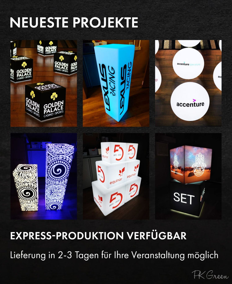 Messe Ausstellung Logo Lightbox Schild, Hohes Beleuchtetes Personalisiertes Marken-Display Säule Pfeiler Sockel für Firmenevent , Konferenz Dekoration