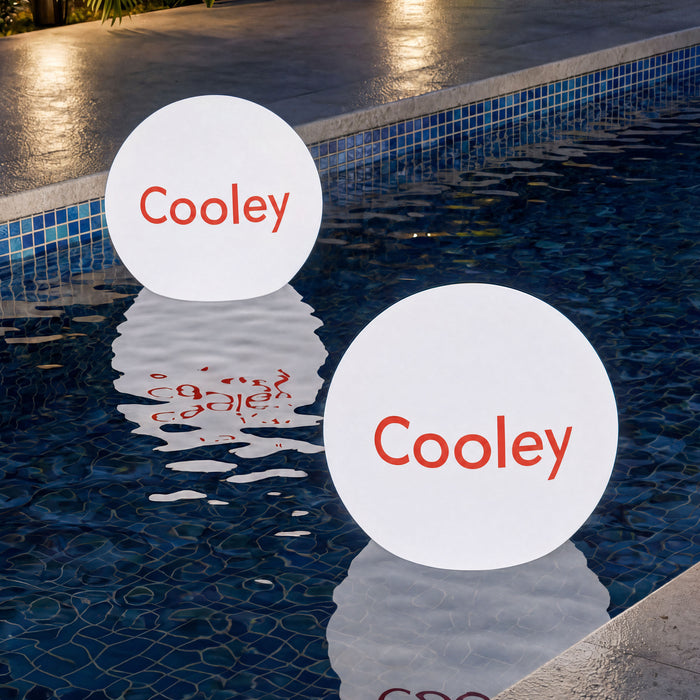 Schwimmende Pool-Beleuchtung mit Logo, Personalisierte Beleuchtete Schwimmkugel für Firmenevent, LED-Kugellampe für Konferenz, Firmenveranstaltung