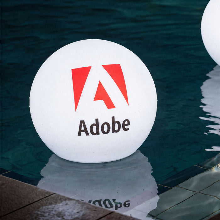 Pool-Beleuchtung mit Markenaufdruck Personalisierte Schwimmkugel, Logo-Leuchtkasten Kugel, Werbeschild für Firmenevent, Konferenz, Einweihungsparty