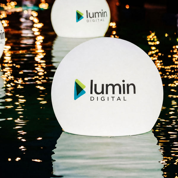 Schwimm-Leuchtkugel für Gartenteich Werbeleuchte Kundenspezifische Outdoor-Teichlampe mit Logo