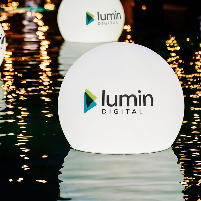 Schwimm-Leuchtkugel für Gartenteich Werbeleuchte Kundenspezifische Outdoor-Teichlampe mit Logo
