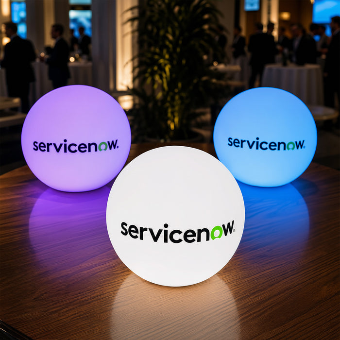 Leuchtkasten personalisiert LED Logo-Leuchte Tischlampe kabellose Kugelleuchte Tischmitte