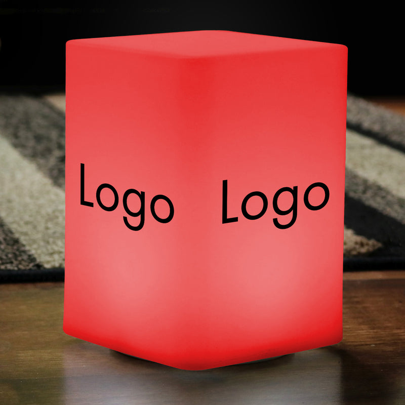 Personalisierter Leuchtkasten, Lightbox mit Markenlogo für Konferenz, Business-Event Dekoration, Individuelles Würfel-Leuchtschild Block Totem-Schild