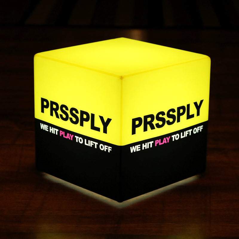 Personalisierter Lichtkasten mit Logo Leuchtwürfel, Mehrfarbiges LED-RGB-Werbeschild Kabellos, Marken-Leuchtkasten für Konferenz, Schild Firmenevent