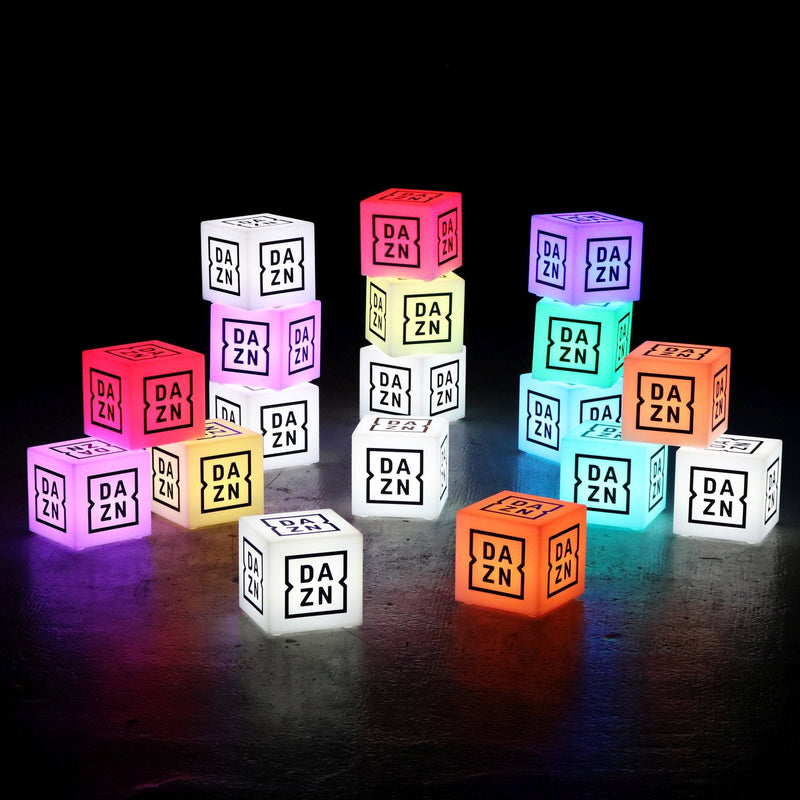 Personalisierter Lichtkasten mit Logo Leuchtwürfel, Mehrfarbiges LED-RGB-Werbeschild Kabellos, Marken-Leuchtkasten für Konferenz, Schild Firmenevent