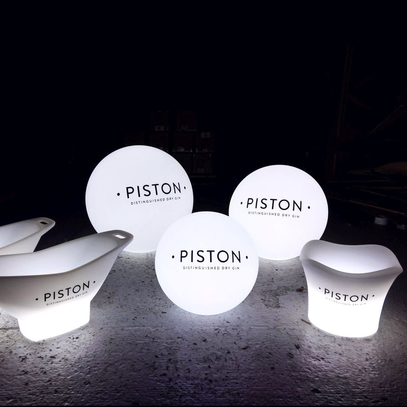 Runde LED-Logo-Leuchtreklame, Personalisierte Kugel-Stehlampe, Beleuchtete und freistehende Leuchtwerbung für Firmenveranstaltungen
