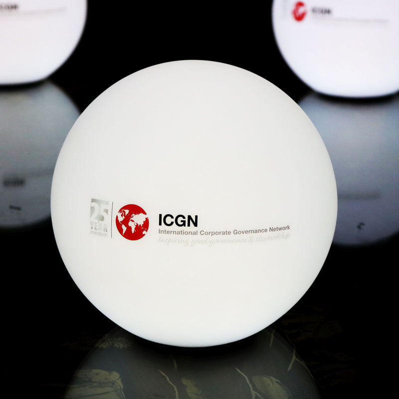 Runde LED-Logo-Leuchtreklame, Personalisierte Kugel-Stehlampe, Beleuchtete und freistehende Leuchtwerbung für Firmenveranstaltungen