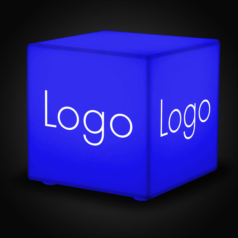 Personalisierter Lichtkasten mit Logo Leuchtwürfel, Mehrfarbiges LED-RGB-Werbeschild Kabellos, Marken-Leuchtkasten für Konferenz, Schild Firmenevent