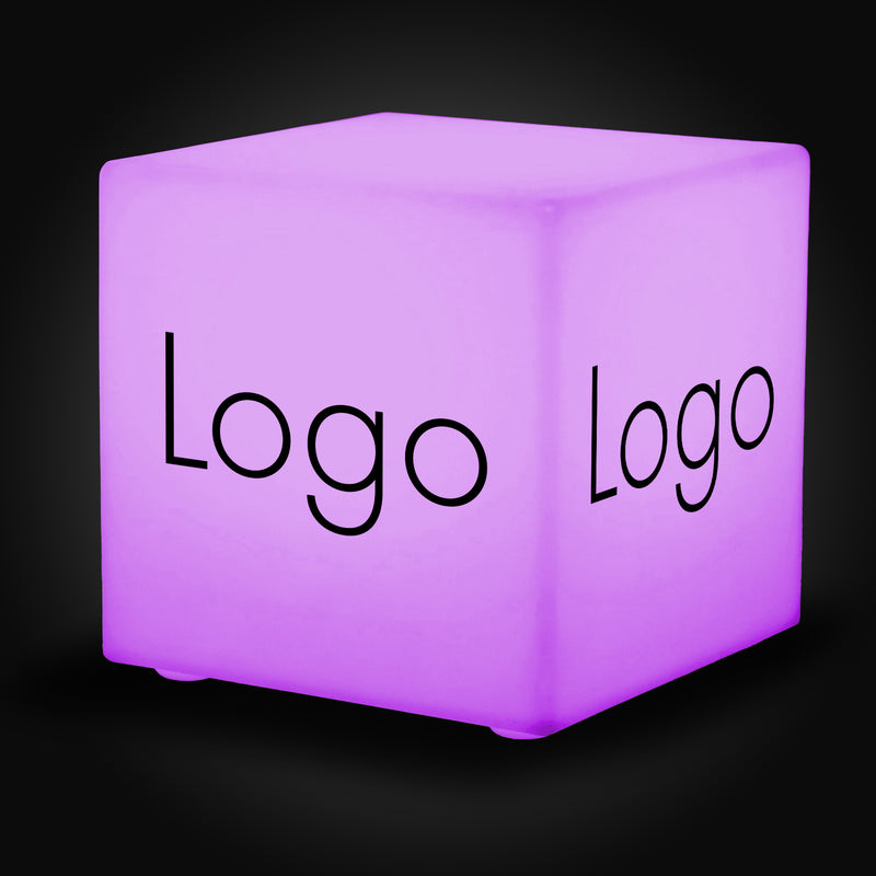 Personalisierter Lichtkasten mit Logo Leuchtwürfel, Mehrfarbiges LED-RGB-Werbeschild Kabellos, Marken-Leuchtkasten für Konferenz, Schild Firmenevent