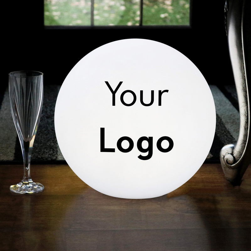 LED-Kugellampe hintergrundbeleuchtet personalisiert Markenaufdruck Leuchte Logo-Leuchtkasten E 27