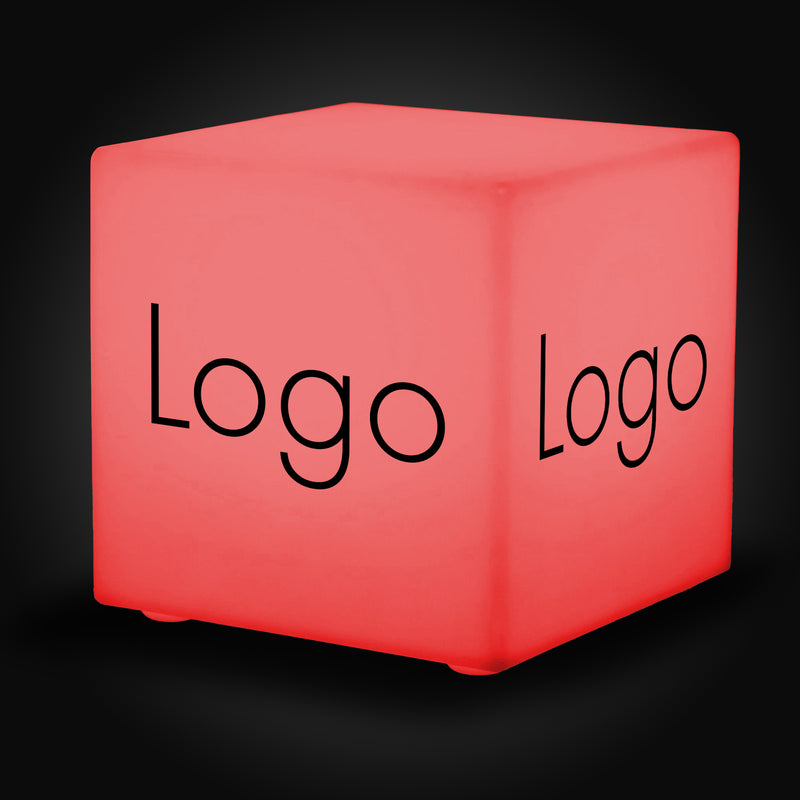 Personalisierter Leuchtkasten mit Logo, LED-Leuchtwürfel, Tischdekoration mit Logo für Firmenevent, Expo-Beschilderung, Konferenz