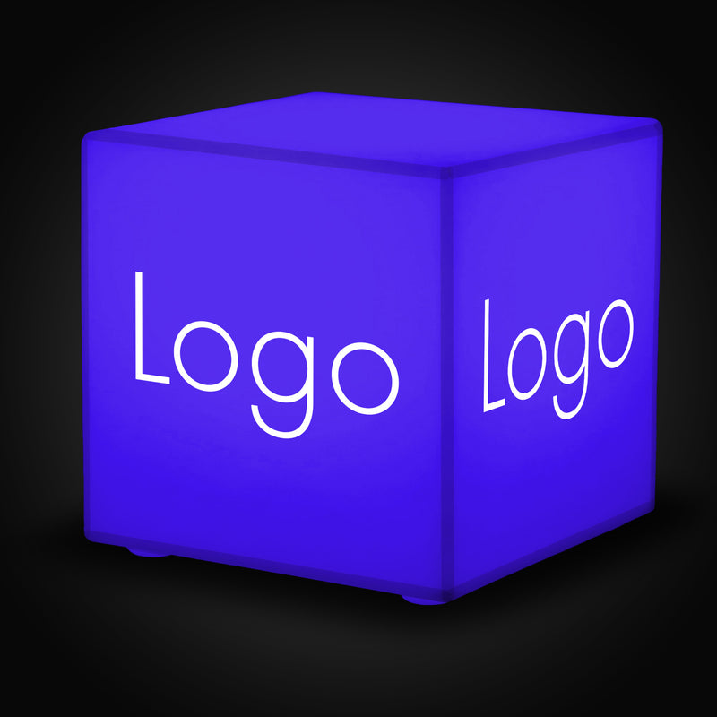 Personalisierter Lichtkasten mit Logo Leuchtwürfel, Mehrfarbiges LED-RGB-Werbeschild Kabellos, Marken-Leuchtkasten für Konferenz, Schild Firmenevent