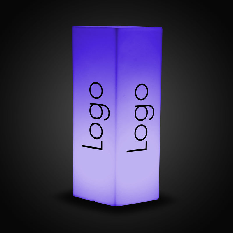 Messestand Leuchtreklame, personalisierte Outdoor-LED-Leuchtwerbung Säule Pfeiler Sockel Firmenevent Logo-Schild, Hoher Rahmenloser Leuchtwürfel