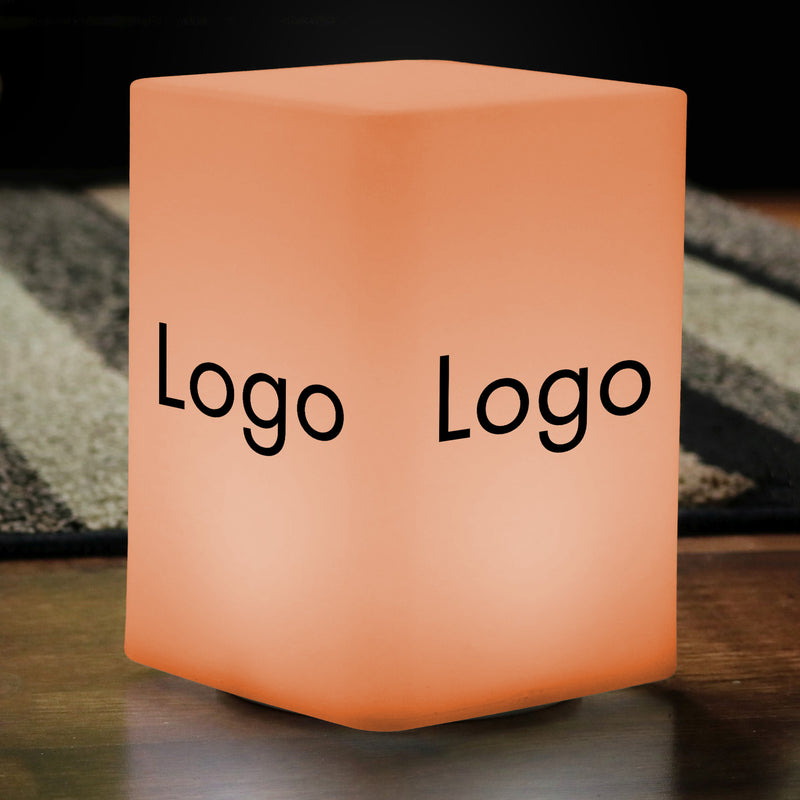Personalisierter Leuchtkasten, Lightbox mit Markenlogo für Konferenz, Business-Event Dekoration, Individuelles Würfel-Leuchtschild Block Totem-Schild