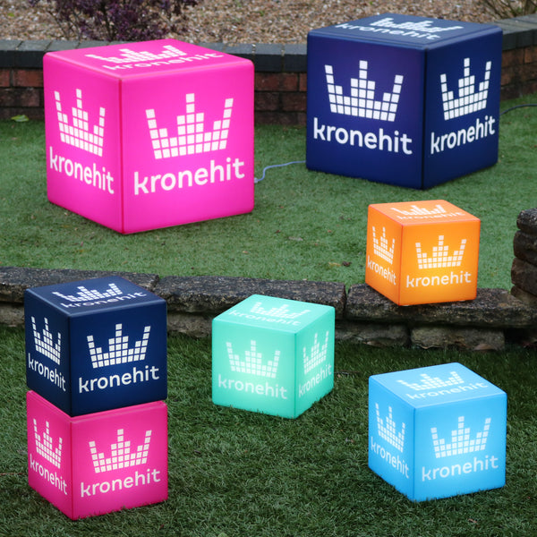 Personalisierter Lichtkasten mit Logo Leuchtwürfel, Mehrfarbiges LED-RGB-Werbeschild Kabellos, Marken-Leuchtkasten für Konferenz, Schild Firmenevent