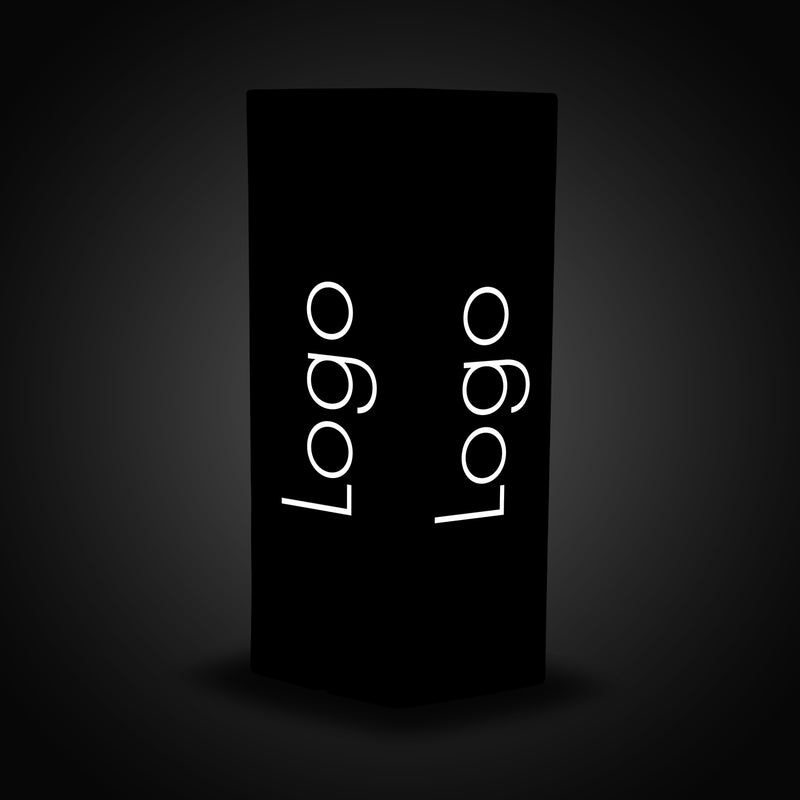 Messestand Leuchtreklame, personalisierte Outdoor-LED-Leuchtwerbung Säule Pfeiler Sockel Firmenevent Logo-Schild, Hoher Rahmenloser Leuchtwürfel