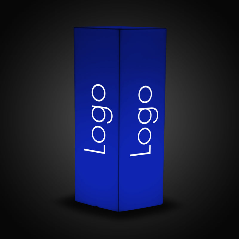 Messe Ausstellung Logo Lightbox Schild, Hohes Beleuchtetes Personalisiertes Marken-Display Säule Pfeiler Sockel für Firmenevent , Konferenz Dekoration