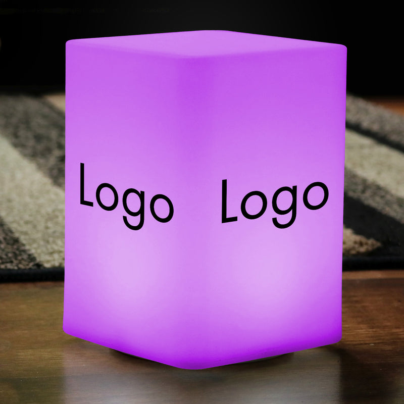 Personalisierter Leuchtkasten, Lightbox mit Markenlogo für Konferenz, Business-Event Dekoration, Individuelles Würfel-Leuchtschild Block Totem-Schild