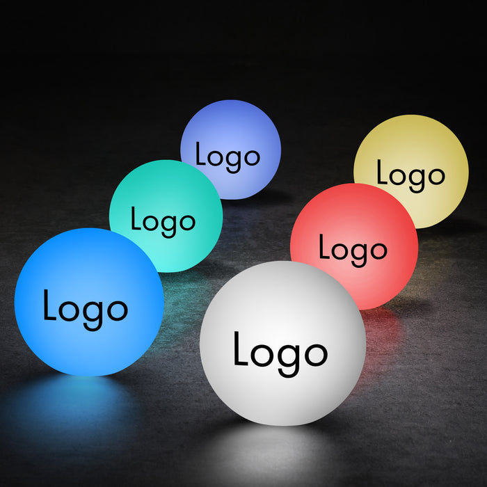 Runde LED-Logo-Leuchtreklame, Personalisierte Kugel-Stehlampe, Beleuchtete und freistehende Leuchtwerbung für Firmenveranstaltungen