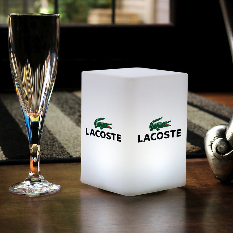 Individualisierte LED Marken-Tischleuchte Leuchtkasten Lampe personalisiert mit Logo-Werbeaufdruck