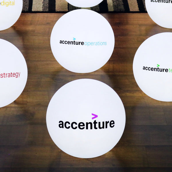Leuchte mit Hintergrundbeleuchtung LED-Tischlampe personalisiert Logo-Lichtwerbung Kugel freistehend