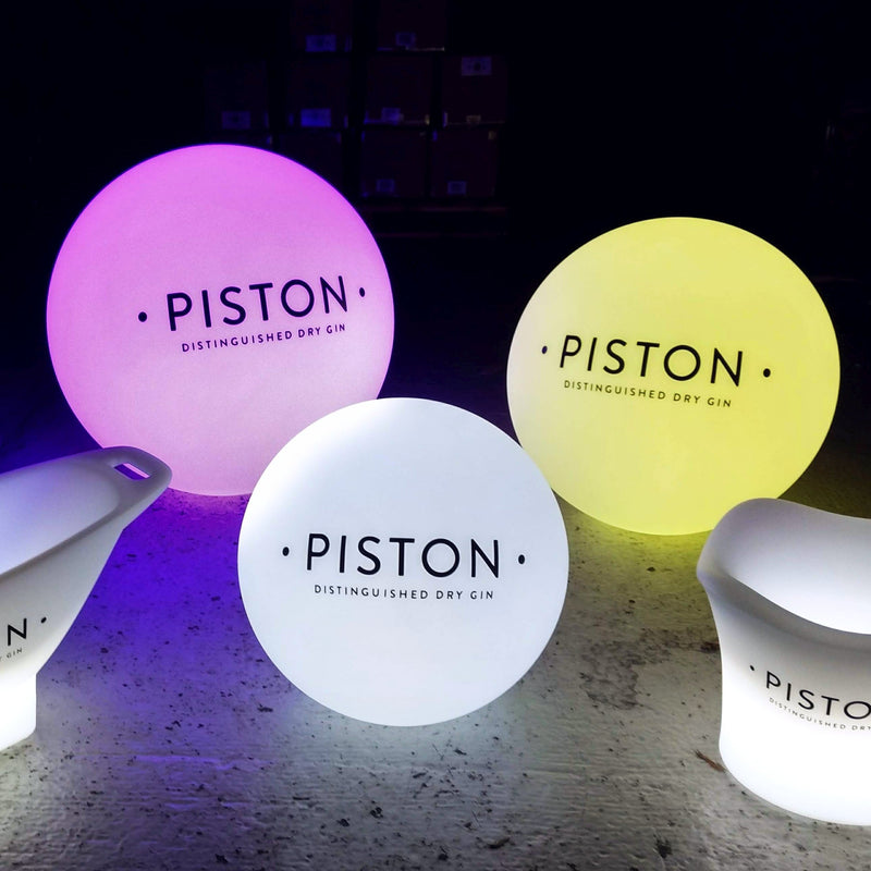 Leuchtkasten personalisiert 15 cm LED Logo-Leuchte Tischlampe kabellose Kugelleuchte Tischmitte