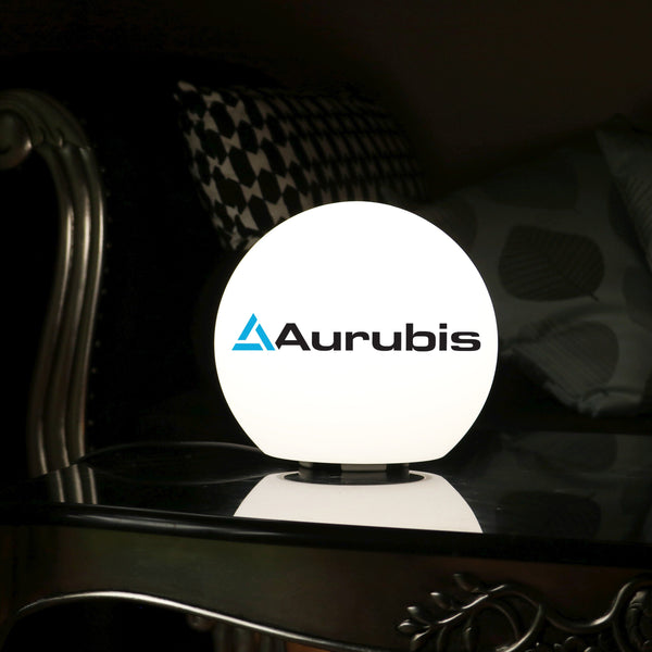 Leuchte mit Hintergrundbeleuchtung LED-Tischlampe personalisiert Logo-Lichtwerbung Kugel freistehend