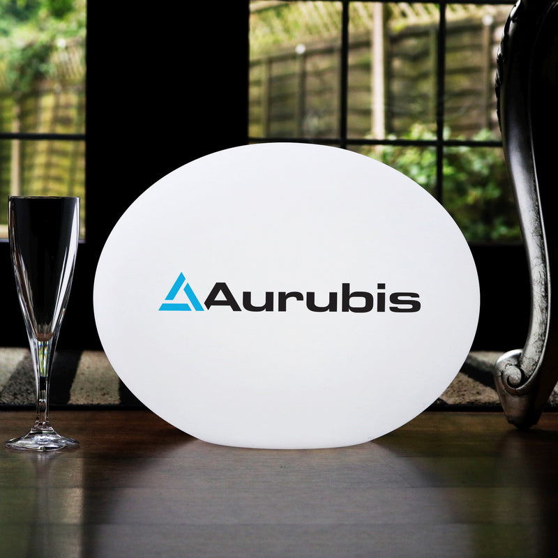 Individuelle personalisierte LED-Tischlampe Outdoor mit Hintergrundbeleuchtung Logo-Kugelleuchte