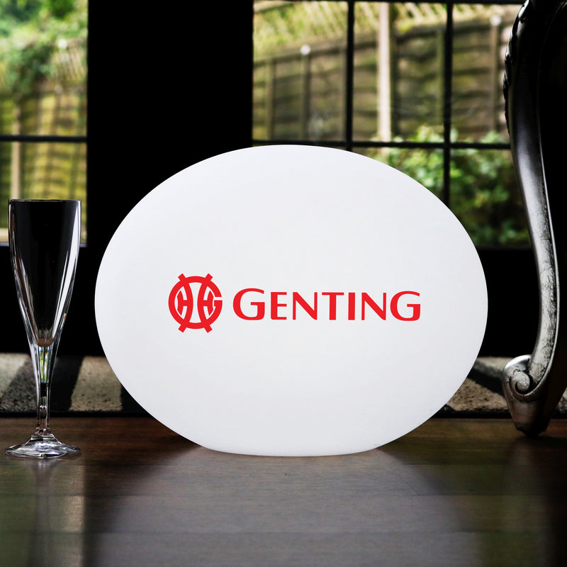 Individuelle personalisierte LED-Tischlampe Outdoor mit Hintergrundbeleuchtung Logo-Kugelleuchte