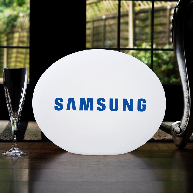 Individuelle personalisierte LED-Tischlampe Outdoor mit Hintergrundbeleuchtung Logo-Kugelleuchte