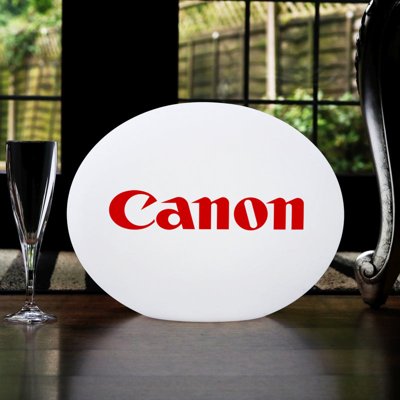 Individuelle personalisierte LED-Tischlampe Outdoor mit Hintergrundbeleuchtung Logo-Kugelleuchte