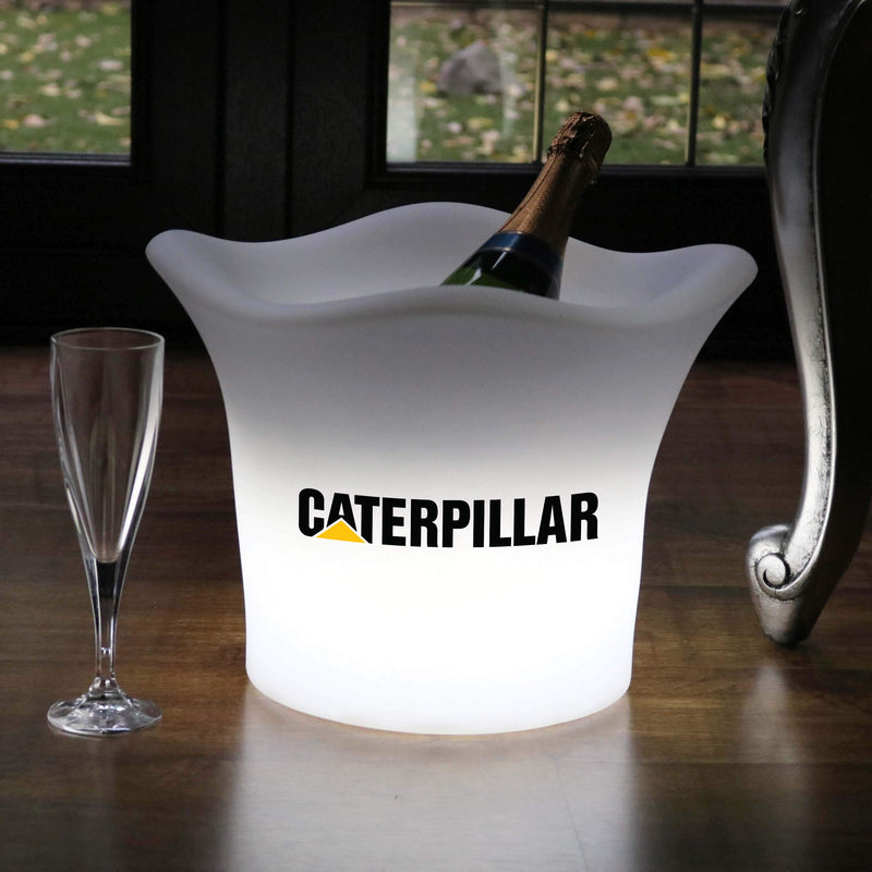  LED-Weinkühler Eiskübel Champagner personalisiert individueller Leuchtkasten mit Logo-Lichtwerbung