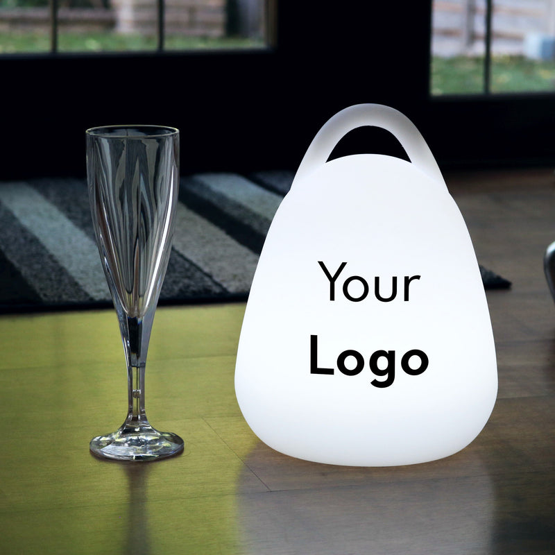 LED Marken-Lampe Kundenspezifische Laterne kabellose Tischlampe mit hintergrundbeleuchtetem Logo