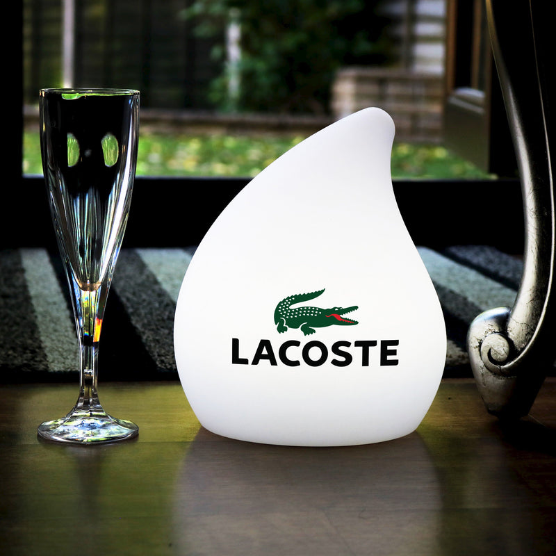 Designer LED-Tischlicht personalisiert mit Logo-Werbung Leuchtreklame Markenzeichen individualisiert