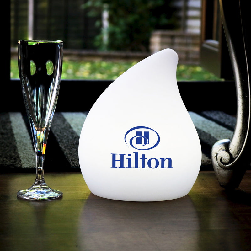Designer LED-Tischlicht personalisiert mit Logo-Werbung Leuchtreklame Markenzeichen individualisiert