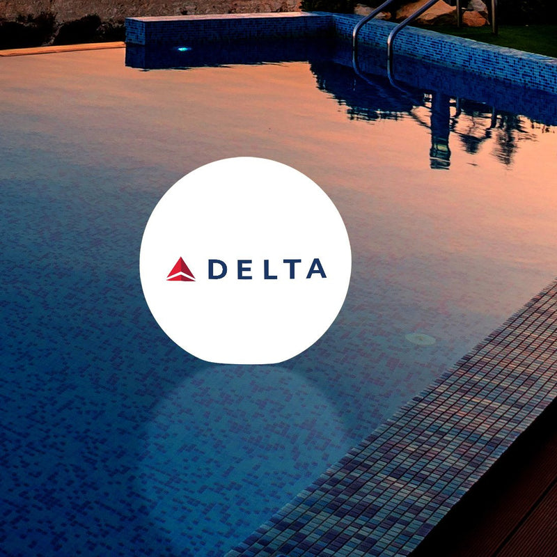 Kugel schwimmend personalisiert Pool-Beleuchtung Leuchtkasten Schwimmkugel massgeschneidert mit Logo